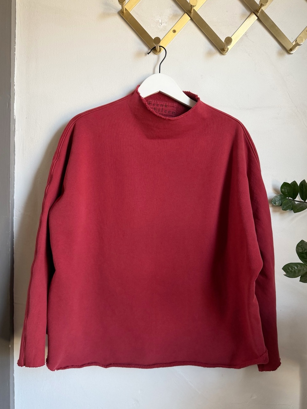 Frank & Eileen Effie Funnel Neck Capelet in Red